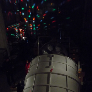 #AntarcticaProblems: The generators for LDB had to be taken down for upgrades for an hour, so we powered a disco ball off a UPS and hung out in the dark.