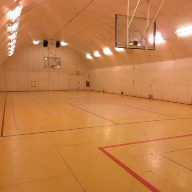 The big gym where I have played soccer, volleyball, and- most recently- dodgeball.